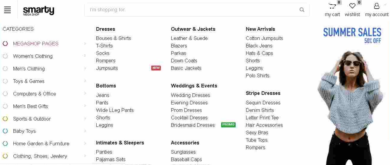 categorias y subcategorias tienda online kubysoft