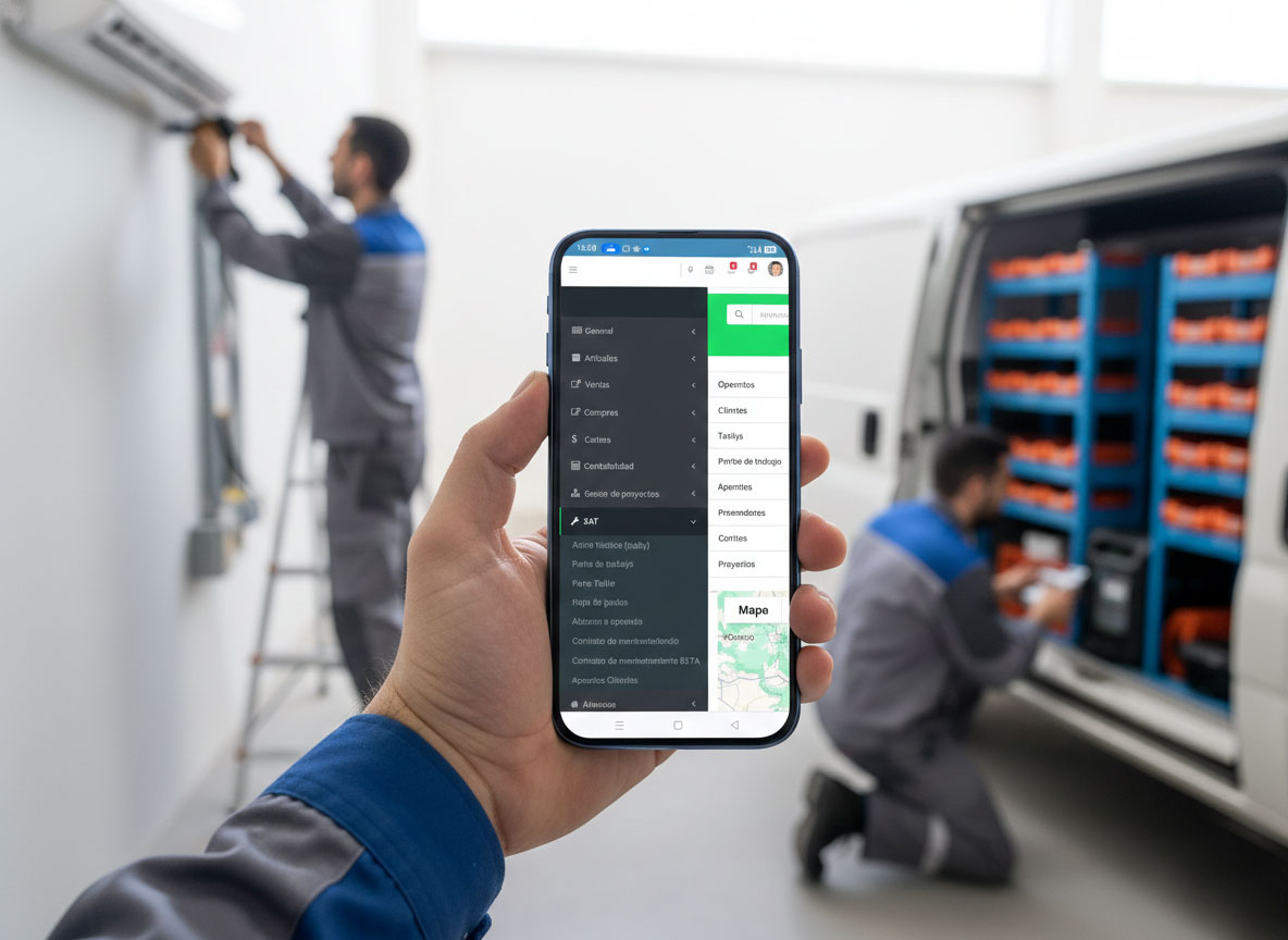 Vista de la app móvil