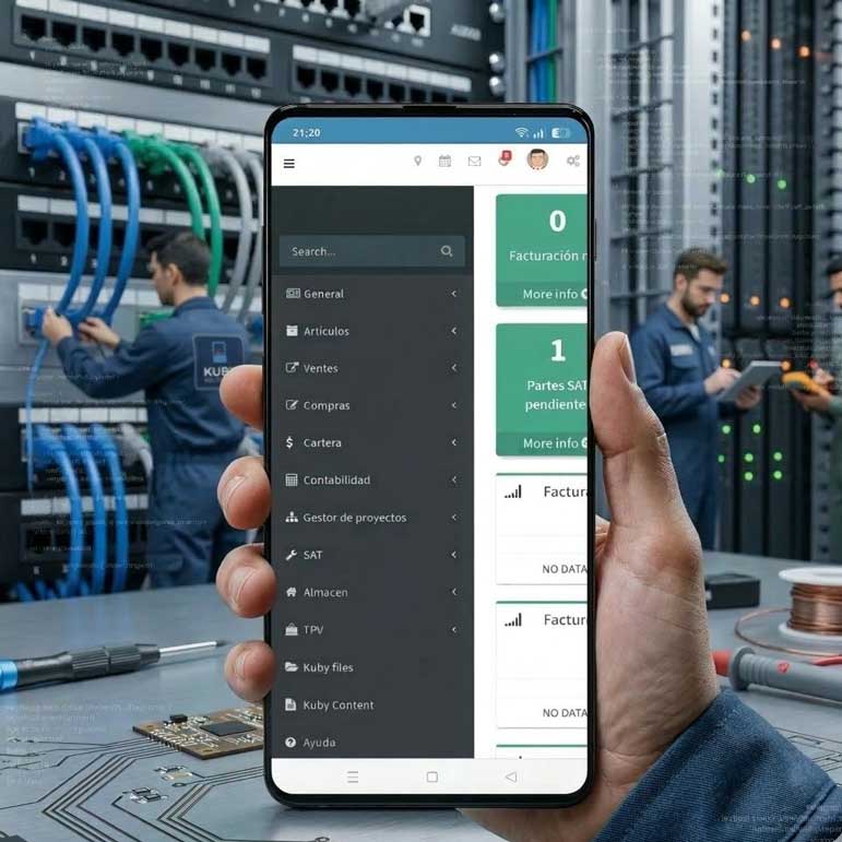 App móvil ERP Kubysoft