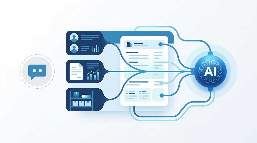 IA integrada en el ERP con acceso a los datos de la empresa frente a una IA genérica desconectada