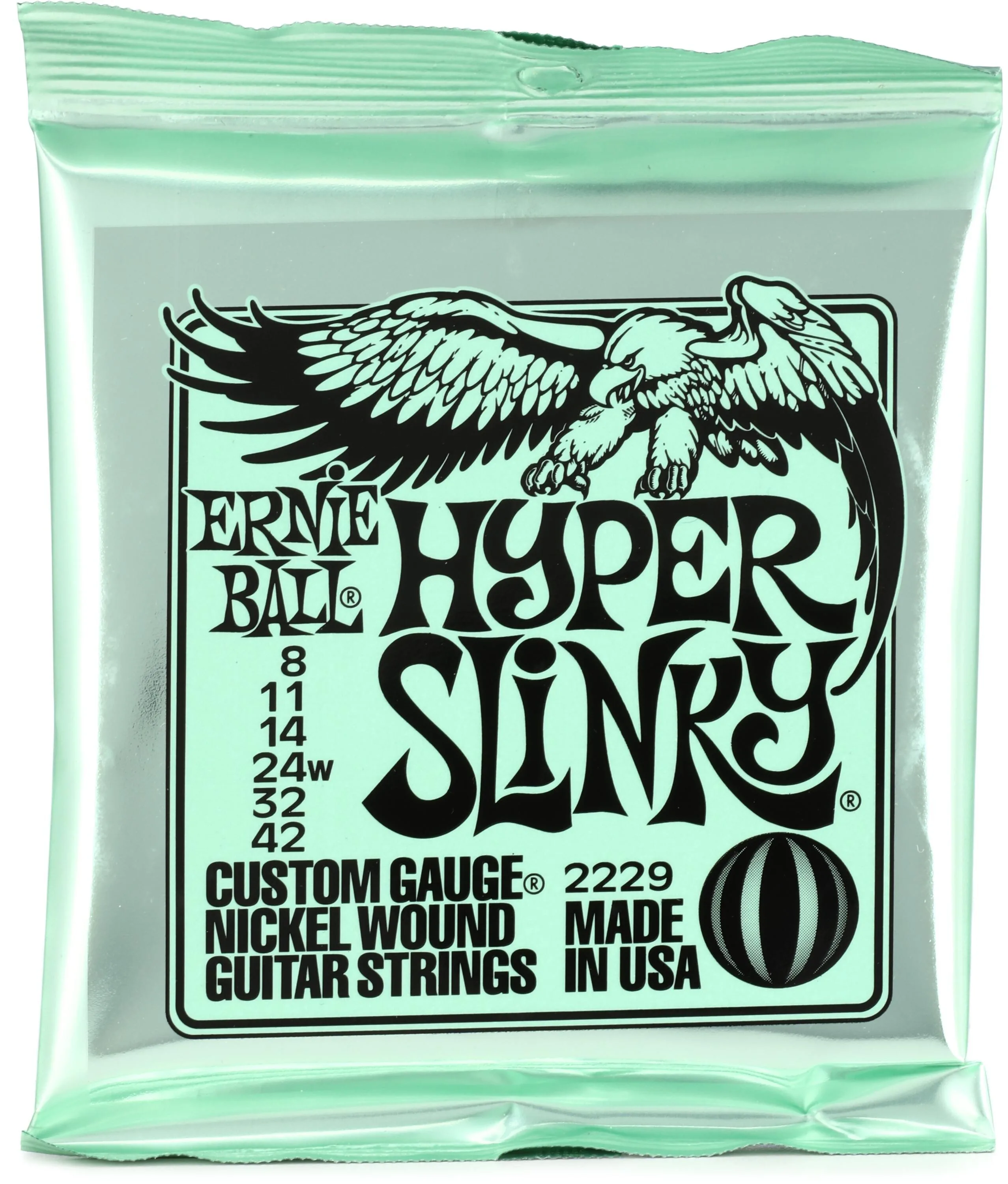JUEGO CUERDAS GUITARRA ELECTRICA ERNIE BALL 08/42 HYPER SLINKY 2229
