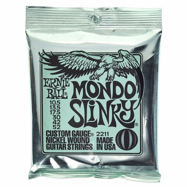 JUEGO CUERDAS GUITARRA ELECTRICA ERNIE BALL 10.5/52  SLINKY MONDO 2211