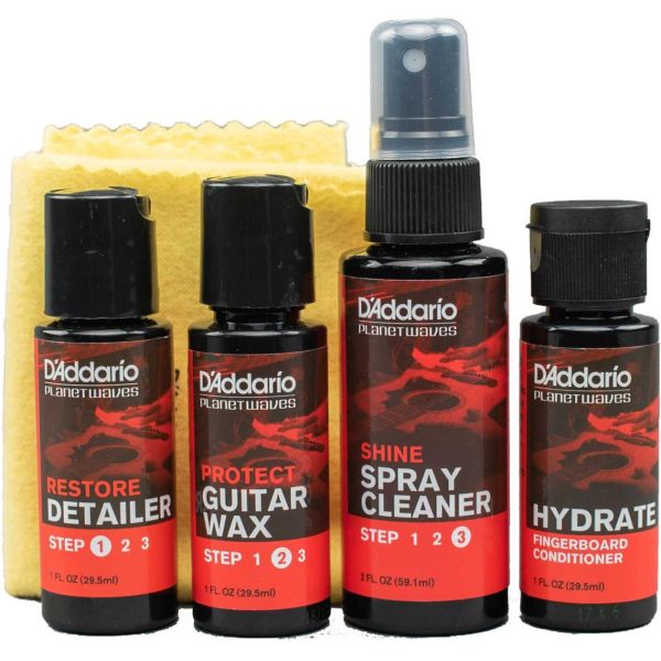 KIT LIMPIEZA GUITARRA DADDARIO PWGCB01 ESSENTIALS
