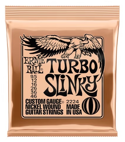 JUEGO CUERDAS GUITARRA ELECTRICA ERNIE BALL 09.5/46 SLINKY TURBO 2224