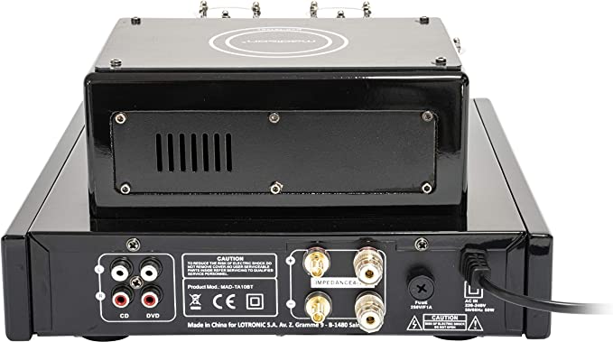 Madison MAD-TA10BT - MADISON - Amplificador estéreo de válvulas de diseño  vintage con Bluetooth - 2 x 25W - Oro cepillado rosa