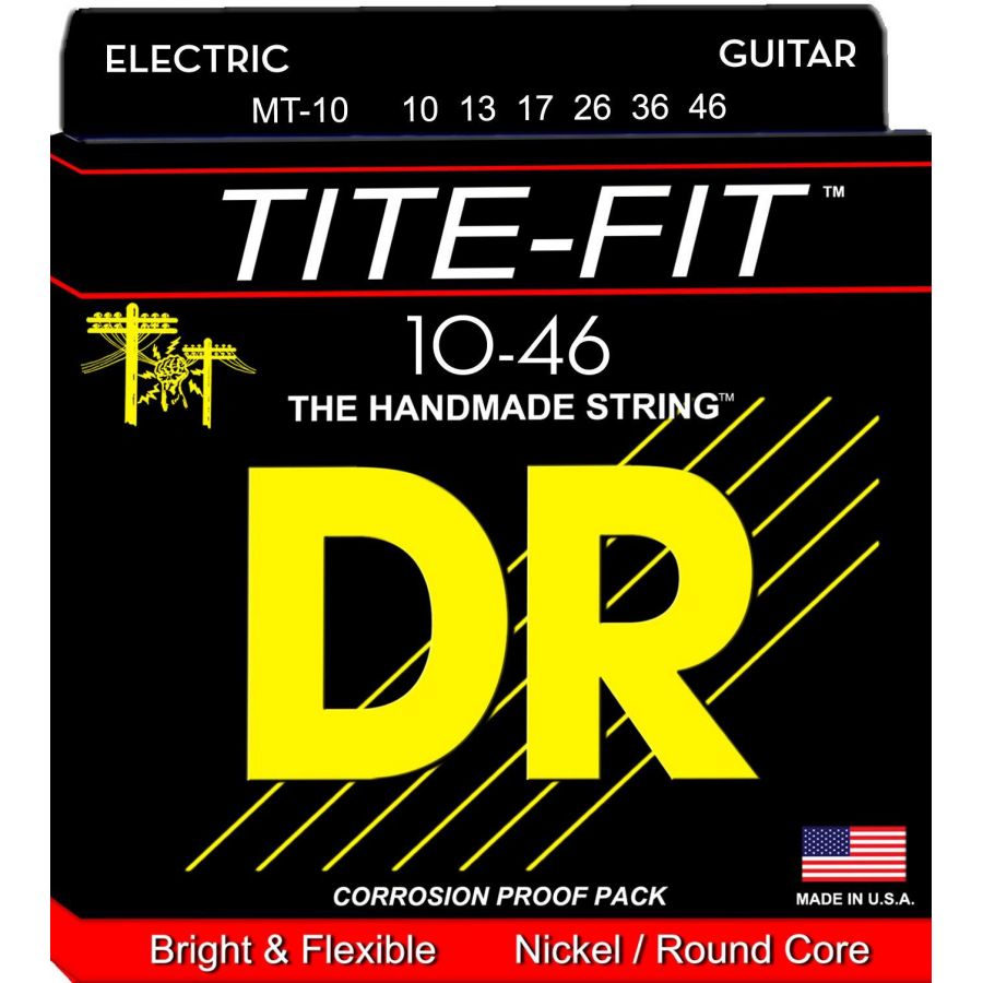 JUEGO CUERDAS GUITARRA ELECTRICA DR-STRINGS TITE FIT MT10 10/46 