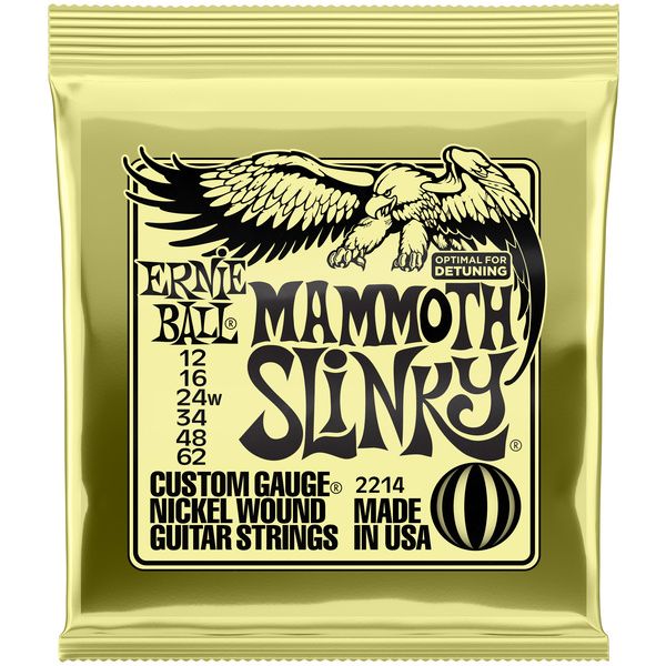 JUEGO CUERDAS GUITARRA ELECTRICA ERNIE BALL 12/62 SLINKY MAMMOTH (3ª ENTORCHADA) 2214
